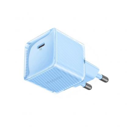 Захранване за ел. мрежа 20W с USB-C изход и технология за бързо зареждане - McDodo GaN Fast Wall Charger 20W (син)