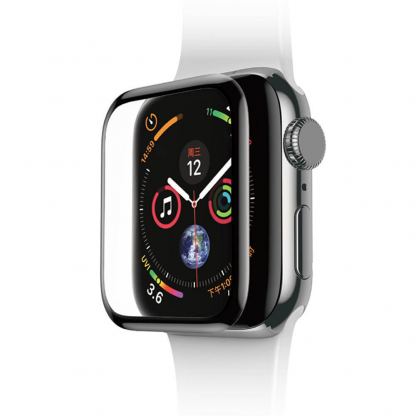 Baseus Curved Screen Tempered Glass - калено стъклено защитно покритие с извити ръбове за дисплея на Apple Watch 38 mm (черен)