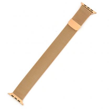 4smarts Metal Milanese Loop Band - стоманена, неръждаема каишка за Apple Watch 38мм, 40мм (розово злато)