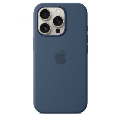 Оригинален силиконов кейс за iPhone 16 Pro Max с MagSafe (тъмносин)  - Apple iPhone Silicone Case with MagSafe