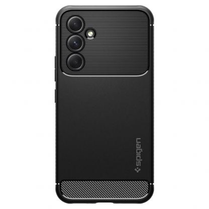 Тънък качествен силиконов (TPU) калъф за Samsung Galaxy A54 5G - Spigen Rugged Armor Case (черен)