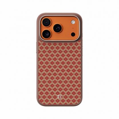 Удароустойчив кевларен кейс с MagSafe за iPhone 17 Pro Max - Benks Magnetic Armor Pro ArmorGrid Kevlar Case Metal Frame Case 600D (оранжев)