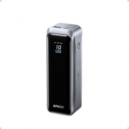 Преносима външна батерия с 2xUSB-C и 1xUSB-A изходи и технология за бързо зареждане - Anker Prime Power Bank 20100 mAh, 220W (тъмносив)