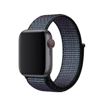 Apple Watch Nike Sport Loop - оригинална текстилна каишка за Apple Watch 42мм, 44мм (черен-лилав)