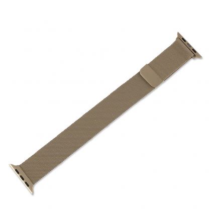 4smarts Metal Mesh Wrist Band - стоманена, неръждаема каишка за Apple Watch 42мм, 44мм (светлозлатист)