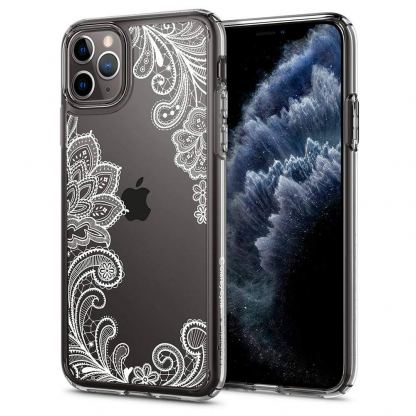 Spigen Ciel White Mandala Case - дизайнерски удароустойчив кейс за iPhone 11 Pro (прозрачен)