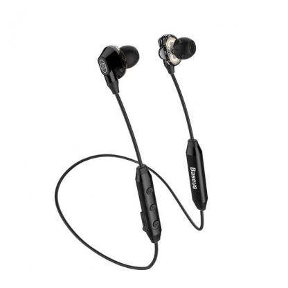Baseus Encok Dual Moving-Coil Wireless Earphone S10 - безжични спортни блутут слушалки с два говорителя за мобилни устройства (черен)
