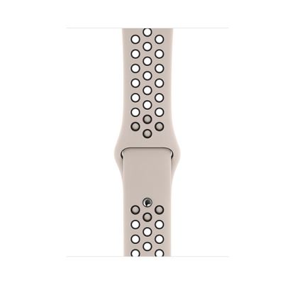 Apple Watch Nike Sport Band - оригинална силиконова каишка за Apple Watch 42мм, 44мм (бежов-черен)