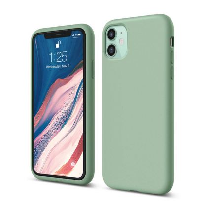 Elago Soft Silicone Case - силиконов (TPU) калъф за iPhone 11 (зелен)
