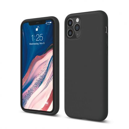 Elago Soft Silicone Case - силиконов (TPU) калъф за iPhone 11 Pro (черен)