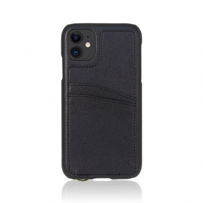 Torrii Koala Case - кожен кейс с джоб за карти за iPhone 11 (черен)