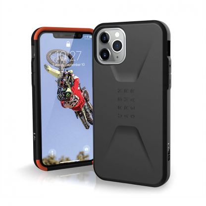 Urban Armor Gear Civilian - удароустойчив хибриден кейс за iPhone 11 Pro (черен)