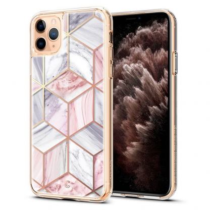 Spigen Ciel Cyrill Etoile Pink Marble Case - дизайнерски удароустойчив кейс за iPhone 11 Pro (прозрачен)