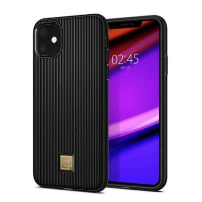Spigen La Manon Classy Case - дизайнерски силиконов (TPU) калъф за iPhone 11 (черен) 