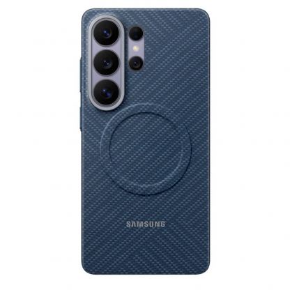 Оригинален кевларен кейс с MagSafe за Samsung Galaxy S26 Ultra - Samsung Carbon Magnet Case EF-KS948SCE (тъмносин)
