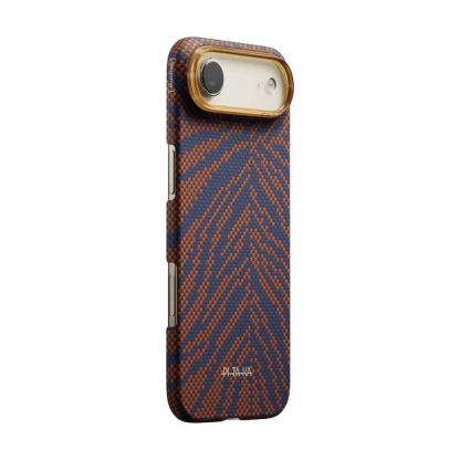 Кевларен кейс с MagSafe за iPhone 17 Air - Pitaka Breath Of Veins Burning Orange Edge Ultra Slim Aramid Fiber Case Limited Edition